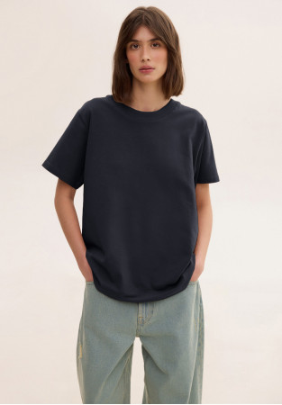 Футболка basic почти черная (плотность ткани 190 г)